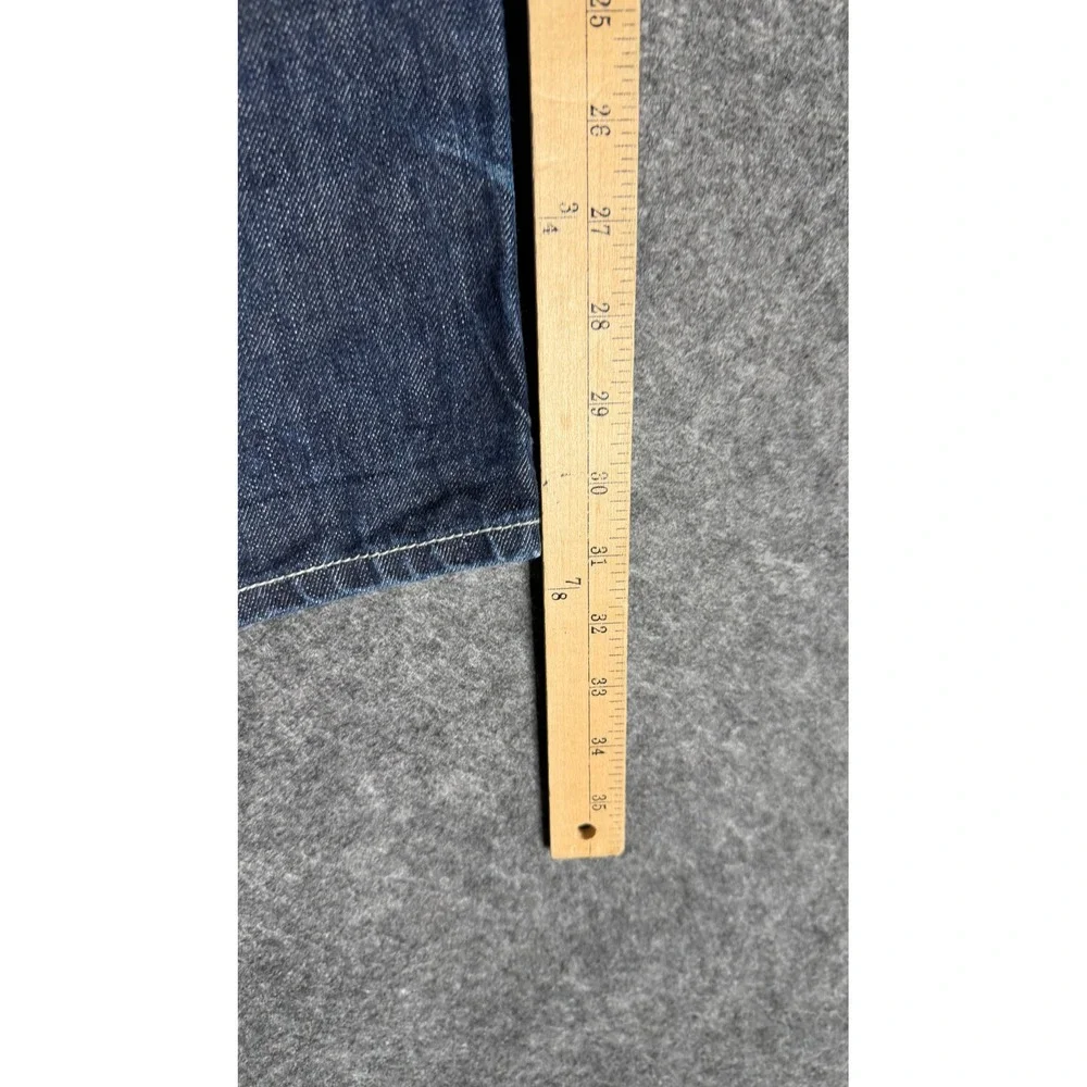 Levis‎ 501 Original Straight Leg Dark Wash Indigo Denim Button Fly Jeans 36x34